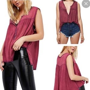 Free People We The Free Hudson Button Snap Tank